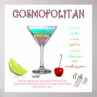Vintager Cocktail Rezept Poster
