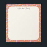 Vintager Cogagecore Boho Ditsy Floral Personalisie Notizblock<br><div class="desc">Vintager Kernpunkt Boho Ditsy Personalisierter Notepad</div>