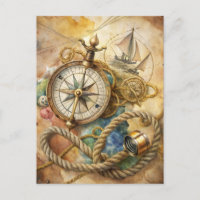 Vintager Compass Nautic Sailing Ocean Adventure