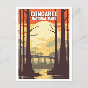 Vintager Congaree Nationalpark Süd Carolina Postkarte