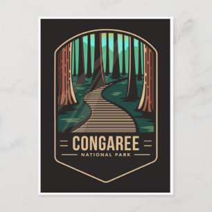 Vintager Congaree Nationalpark Süd Carolina Postkarte