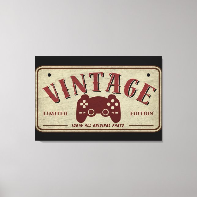 Vintager Controller Limited Edition Originalteile Leinwanddruck (Vorderseite)