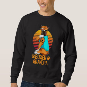 Vintager Cooler Boxer Grandpa Sonnenbrille tragen  Sweatshirt