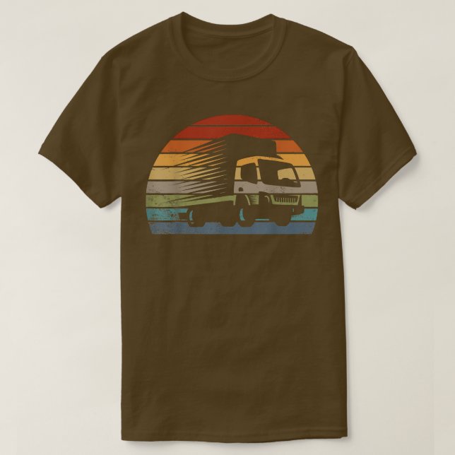 Vintager Cooler Lkw-Motor T-Shirt (Design vorne)