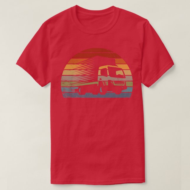 Vintager Cooler Lkw-Motor T-Shirt (Design vorne)