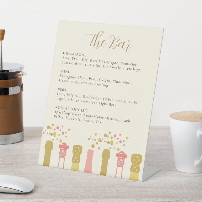 Vintager Cooler Retro-Champagner-Junggeselinnen-Ab Sockelschild (In SItu)