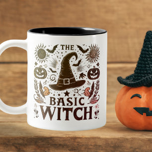 Vintager Cottagecore Pumpkins Halloween-Hut Zweifarbige Tasse