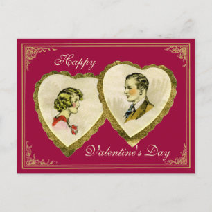 Vintager Couple Valentine's, Wedding, Anniversary  Feiertagspostkarte