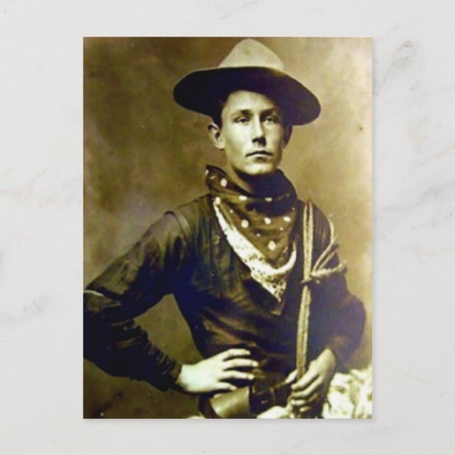 Vintager Cowboy 17 Postkarte (Vorderseite)