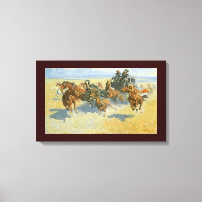 Vintager Cowboy, der den nigerianischen Führer, Re Leinwanddruck (Vorderseite)