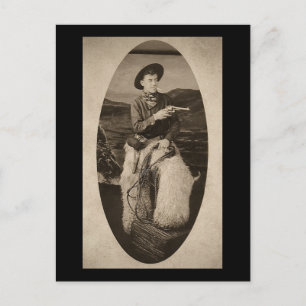 Vintager Cowboy mit Lasso ca. 1900 Postkarte