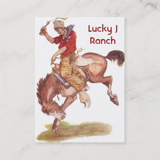 Vintager Cowboy Visitenkarte