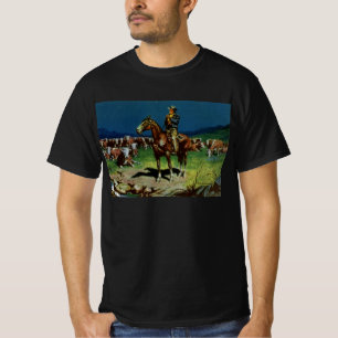 Vintager Cowboy, Zuchtrinder auf dem Bauernhof T-Shirt