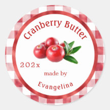 Vintager Cranberry Butter Personalisiert Canning