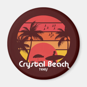 Vintager Crystal Beach Texas Magnet