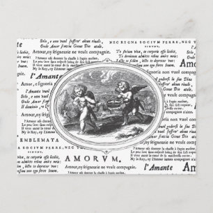 Vintager Cupid in der Liebe Romantische Hochzeitss Postkarte