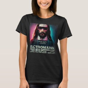 Vintager Cyberpunk Jesus Futuristic Religious Chri T-Shirt