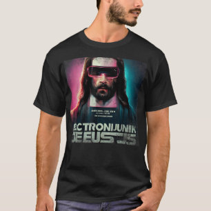 Vintager Cyberpunk Jesus Futuristic Religious Chri T-Shirt