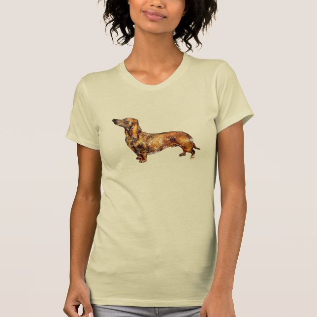 Vintager Dackel-Hund T-Shirt (Vorderseite)