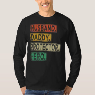 Vintager Daddy Protector Vater Hero Father T-Shirt