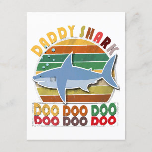Vintager Daddy Shark Vathers Day Begleitkarte