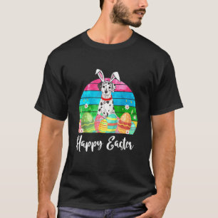 Vintager Dalmatiner Kostüm Niedlich Ostern Sonnige T-Shirt