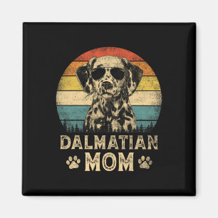 Vintager Dalmatiner Mama Hund liebt Muttertag Magnet