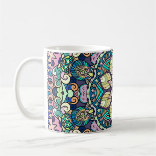 Vintager Damast: Elegantes nahtloses Muster Kaffeetasse