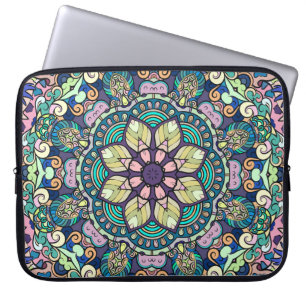 Vintager Damast: Elegantes nahtloses Muster Laptopschutzhülle