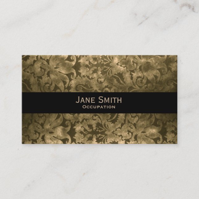 Vintager Damast Traditioneller Böhmer Visitenkarte (Vorderseite)