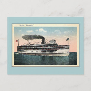 Vintager Dampfer Canadania Postkarte