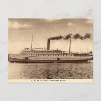 Vintager Dampfer Postkarte