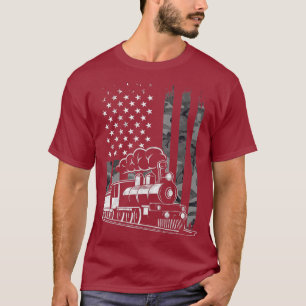 Vintager Dampfzug Camouflage USA - amerikanische F T-Shirt