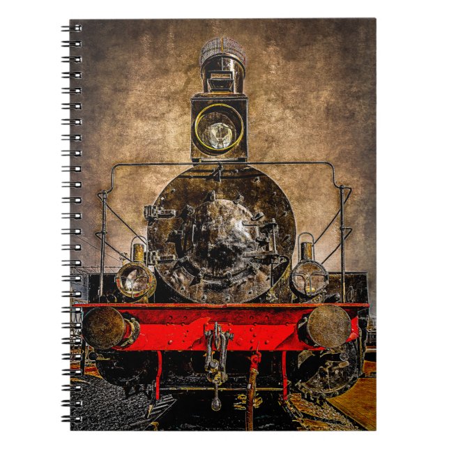 Vintager Dampfzug - Der Veteran Notizblock (Vorderseite)