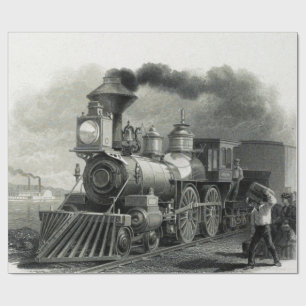 Vintager Dampfzug Geschenkpapier