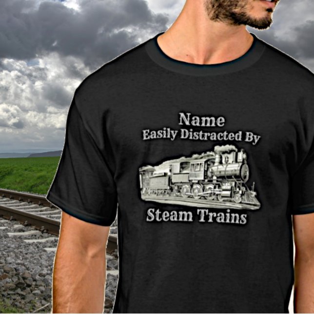 Vintager Dampfzug hinzufügen T-Shirt (Von Creator hochgeladen)