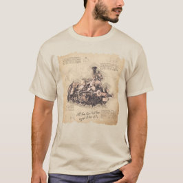 Vintager Dampfzug / Lokomotive Art. Fahrergeschenk T-Shirt