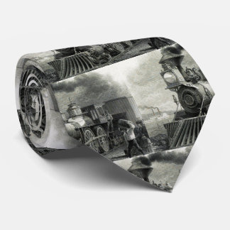 Vintager Dampfzug Necktie Krawatte