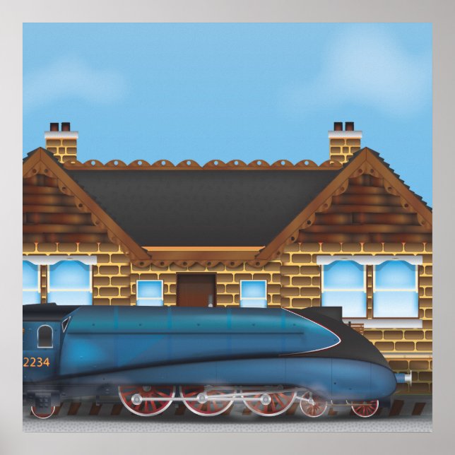 Vintager Dampfzug Poster (Vorne)