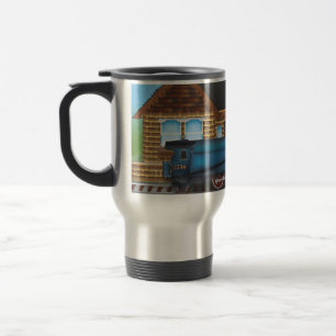 Vintager Dampfzug Reisebecher