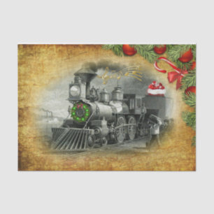 Vintager Dampfzug Weihnachten Seidenpapier