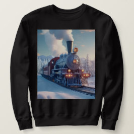 Vintager Dampfzug Winterlandschaft Schneeberg Sweatshirt