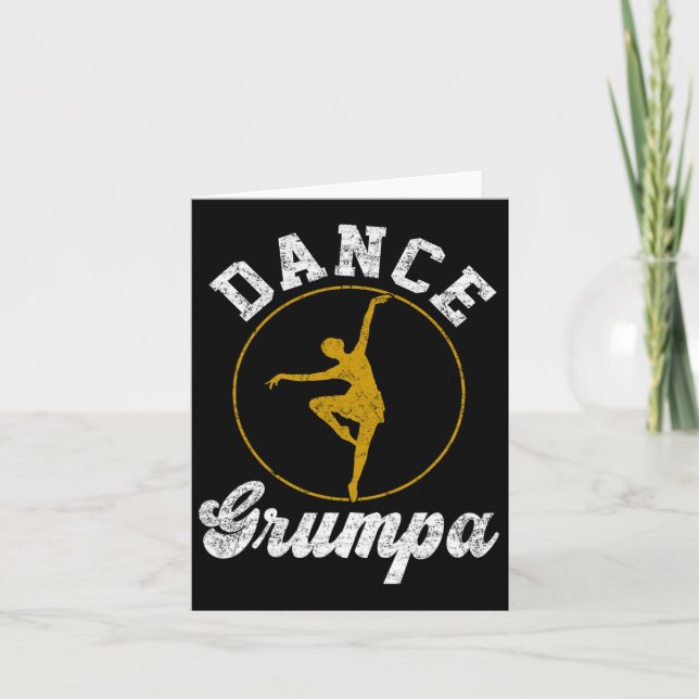 Vintager Dance Grumpa Dance Lover Vathetag Karte (Vorderseite)
