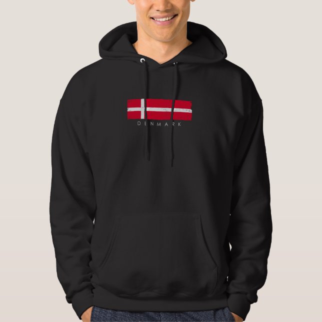 Vintager dänischer Urlaub Dänemark Lover Hoodie (Vorderseite)