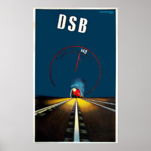 Vintager dänischer Zug Poster