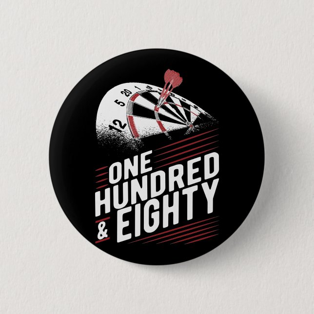 Vintager Dart-Aufziehbrett 180 Darts Button (Vorderseite)