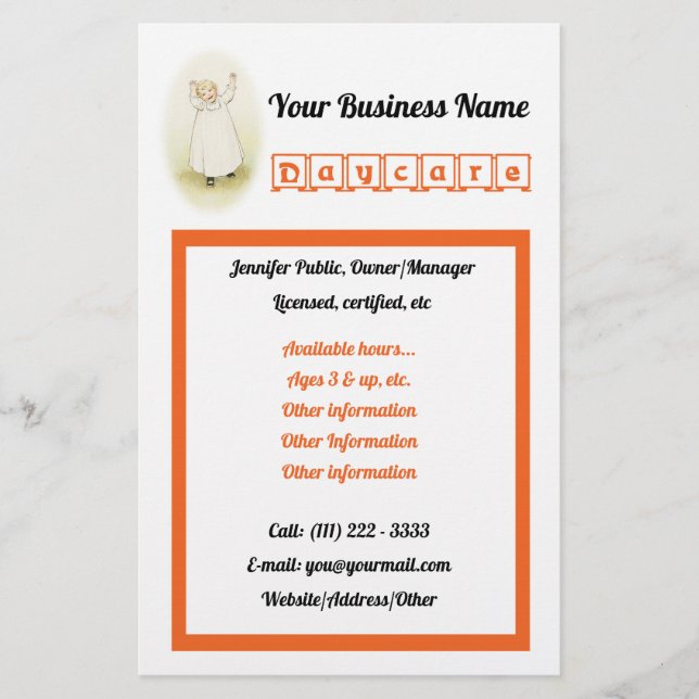 Vintager Daycare Business Flyer (Vorne)