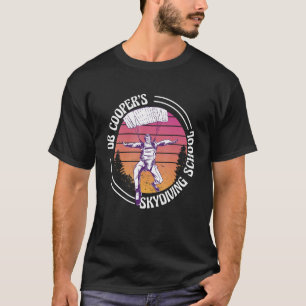 Vintager Db Cooper Skydiving School Retro Skydiver T-Shirt
