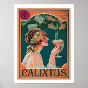 Vintager Deko Calixtus Champagne Poster