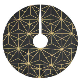 Vintager Deko geometrischer Kunst der 20er Jahre Polyester Weihnachtsbaumdecke